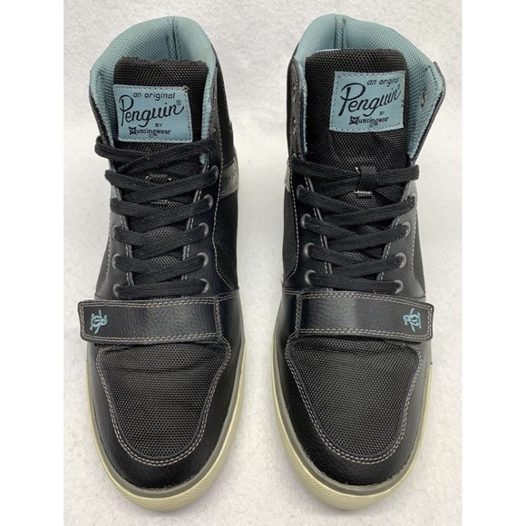 Original Penguin by Munsingwear Cirrus HI-Top Shoes Black Mens Size 12 PCIR200-5 - Picture 4 of 14